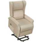 HOMCOM Power Lift Chair for the Elderly Fabric Recliner Armchair Beige