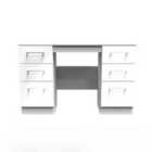 Ready Assembled Worcester Double Pedestal Desk In White