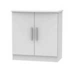 Ready Assembled Knightsbridge 2 Door Cabinet In Grey Matt