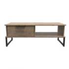Ready Assembled Hong Kong G 1 Drawer Coffee Table In Vintage Oak