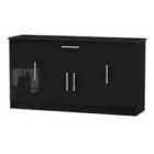Ready Assembled Knightsbridge 4 Door/1 Drawer Unit - Black