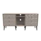 Ready Assembled Pixel 6 Drawer Sideboard In Mushroom