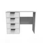 Ready Assembled Hong Kong B 4 Drawer Vanity In White Matt