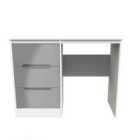 Ready Assembled Monaco Vanity In Grey Gloss & White