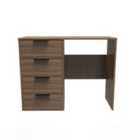 Ready Assembled Hong Kong C 4 Drawer Vanity In Carini Walnut