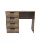 Ready Assembled Hong Kong G 4 Drawer Vanity In Vintage Oak