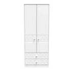 Ready Assembled Pixel 2 Door 2 Drawer Wardrobe In White Matt