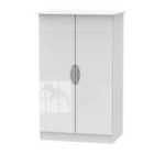 Ready Assembled Camden 2 Door Midi Robe In White Gloss