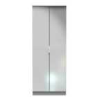 Ready Assembled Plymouth 2 Door Wardrobe In Uniform Grey & Dusk Grey