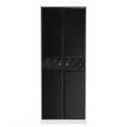 Ready Assembled Pixel 2 Door Wardrobe In Deep Black & White