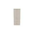 Ready Assembled Diamond 2 Door 2 Drawer Wardrobe In Kashmir Matt