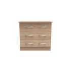 Ready Assembled Avon 3 Drawer Chest In Bardolino Oak