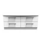 Ready Assembled Beverley 4 Drawer Bed Box In White Ash