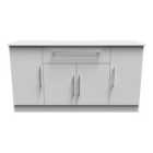Ready Assembled Sherwood 4 Door 1 Drawer Wide Unit In Grey Matt