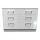 Ready Assembled Worcester 6 Drawer Wide Chest In White