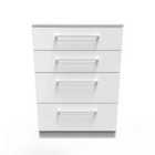 Ready Assembled Worcester 4 Drawer Deep Chest In White