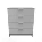 Ready Assembled Plymouth 4 Drawer Chest In Uniform Grey & Dusk Grey
