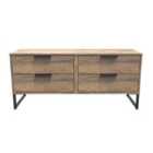 Ready Assembled Hong Kong G 4 Drawer Bed Box In Vintage Oak