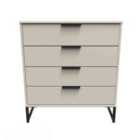 Ready Assembled Hong Kong G 4 Drawer Chest In Kashmir Matt