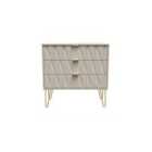Ready Assembled Diamond 3 Drawer Chest In Kashmir Matt