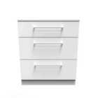 Ready Assembled Worcester 3 Drawer Deep Chest In White