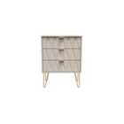 Ready Assembled Diamond 3 Drawer Chest In Kashmir Matt