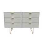 Ready Assembled Hong Kong F 6 Drawer Chest In Marble