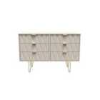 Ready Assembled Diamond 6 Drawer Chest In Kashmir Matt