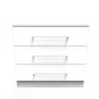 Ready Assembled Worcester 3 Drawer Chest In White