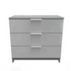 Ready Assembled Plymouth 3 Drawer Chest In Uniform Grey & Dusk Grey