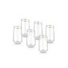 Rozi Set of 6 Gina Collection Slanted Highball Glasses