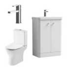 Nuie Core Floor Standing 600Mm Unit Tap & Wc Satin White