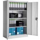 Tectake Filing Cabinet w/ 4 Shelves 140 x 90 x 40cm - Grey