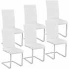 Tectake 6 Dining Rocking Chairs - White