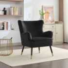 Artemis Home Madison Velvet Fabric Accent Chair - Black