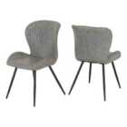 Seconique Quebec Dining Chair X 4- Grey Pu