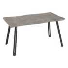 Seconique Quebec Wave Edge Dining Table - Concrete Effect
