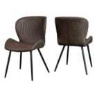 Seconique Quebec Dining Chair X 4 - Brown Pu