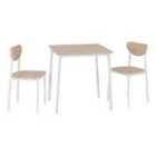 Seconique Riley Small Dining Set - White/Light Oak Effect Veneer