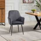 Artemis Home Carrara Velvet Dining Chairs - Set of 2 - Grey