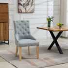 Artemis Home Ravenna Fabric Dining Chairs - Set of 2 - Grey