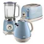 Ariete Vintage Kettle 2 Sl Toaster And Jug Blender Pack Blue