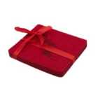 Home Set Of 4 Felt Deer Print Coasters Red