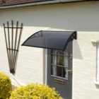 Greenhurst 1m Tinted Door Canopy Cover - Black