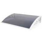 Greenhurst 1.2m Tinted Door Canopy Cover - White