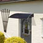 Greenhurst 1.2m Tinted Door Canopy Cover - Black