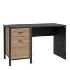 Furniture To Go High Rock Desk In Matt Black/Riviera Oak