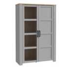 Furniture To Go Bohol Display Cabinet In Riviera Oak/Grey Oak