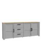Furniture To Go Bohol Large Sideboard In Riviera Oak/Grey Oak