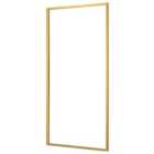Nexa By MERLYN 8mm Brushed Brass Framed Fixed Square Panel Bath Screen - 1500 x 800mm